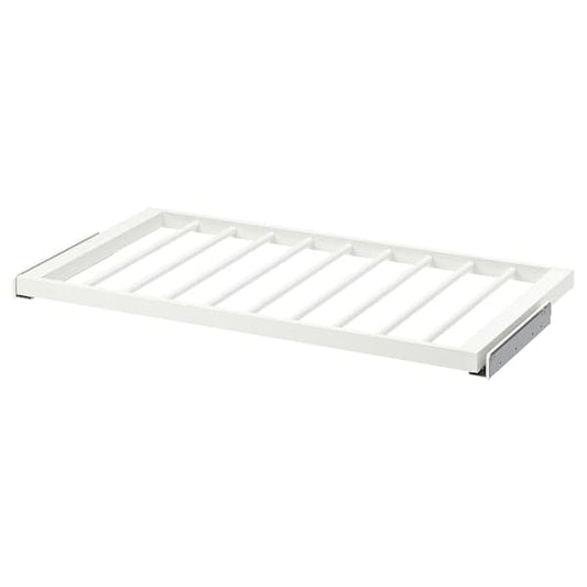 KOMPLEMENT - Pull-out trouser hanger, white, 100x58 cm - best price from Maltashopper.com 00446534