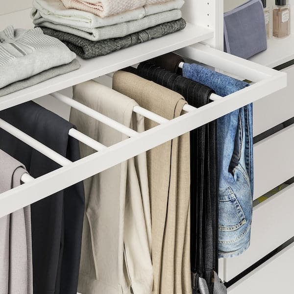 KOMPLEMENT - Pull-out trouser hanger, white