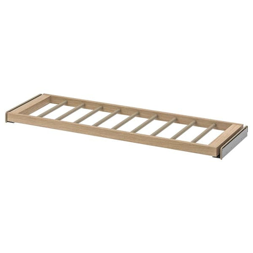 KOMPLEMENT - Pull-out trouser hanger, white stained oak effect, 100x35 cm