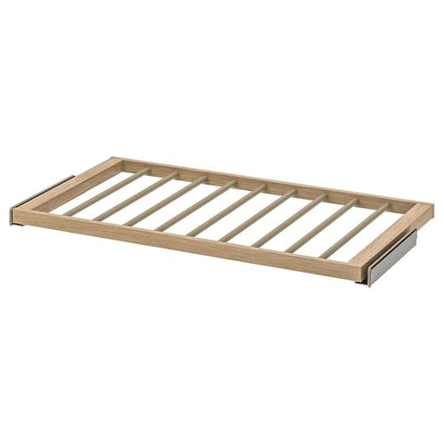KOMPLEMENT - Pull-out trouser hanger, white stained oak effect, 100x58 cm