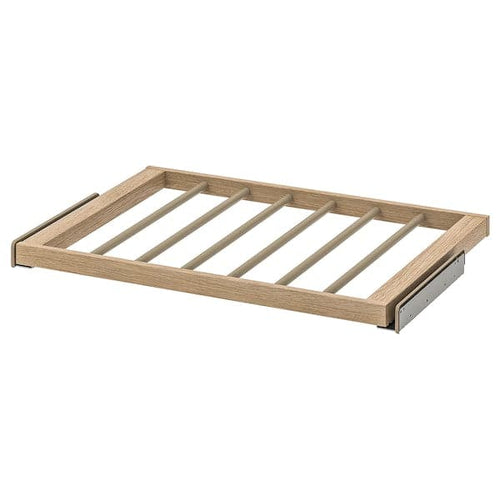 KOMPLEMENT - Pull-out trouser hanger, white stained oak effect, 75x58 cm