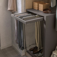 KOMPLEMENT - Pull-out trouser hanger, dark grey, 50x58 cm - best price from Maltashopper.com 20509177