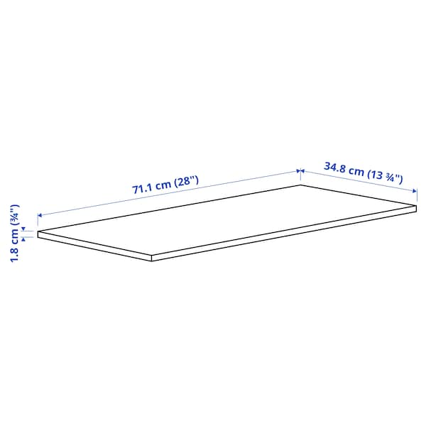 Ikea KOMPLEMENT - Shelf, white stained oak effect, 75x35 cm