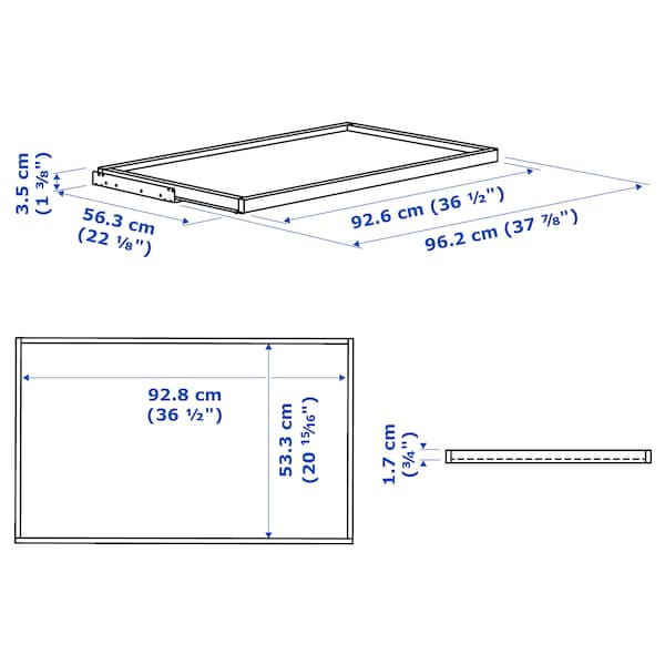 KOMPLEMENT - Pull-out tray, white, 100x58 cm - best price from Maltashopper.com 70246386