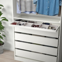 KOMPLEMENT - Pull-out tray with divider, white/light grey, 100x35 cm - best price from Maltashopper.com 89332039