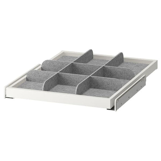 Ikea KOMPLEMENT - Pull-out tray with divider, white/light grey, 50x58 cm