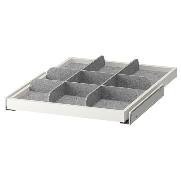 Ikea KOMPLEMENT - Pull-out tray with divider, white/light grey, 50x58 cm