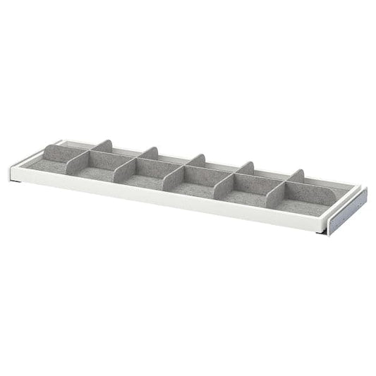Ikea KOMPLEMENT - Pull-out tray with divider, white/light grey, 100x35 cm