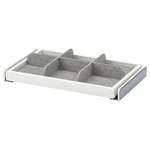 KOMPLEMENT Removable shelf with divider - white/light gray 50x35 cm - best price from Maltashopper.com 99332048