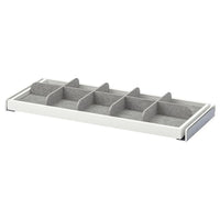 KOMPLEMENT Pull-out shelf with partition - white/light grey 75x35 cm , - best price from Maltashopper.com 09332057