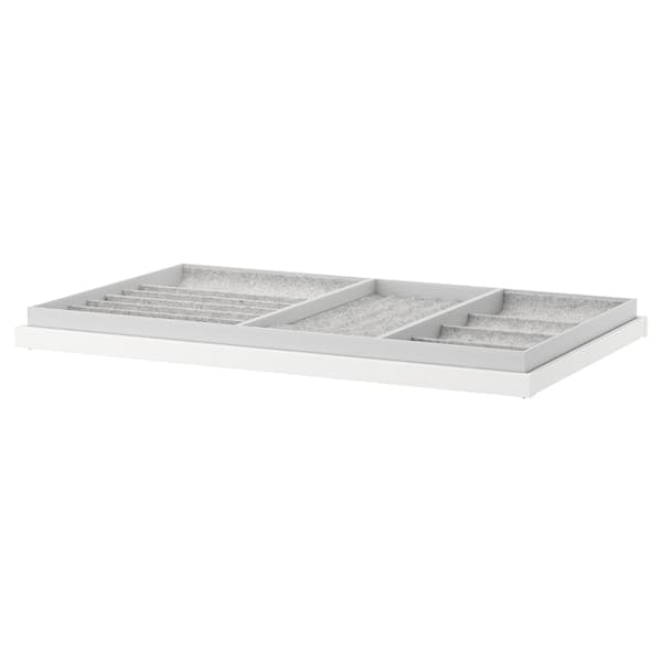 KOMPLEMENT - Pull-out tray with insert, white, 100x58 cm - best price from Maltashopper.com 49249532