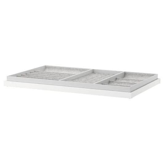 Ikea KOMPLEMENT - Pull-out tray with insert, white, 100x58 cm