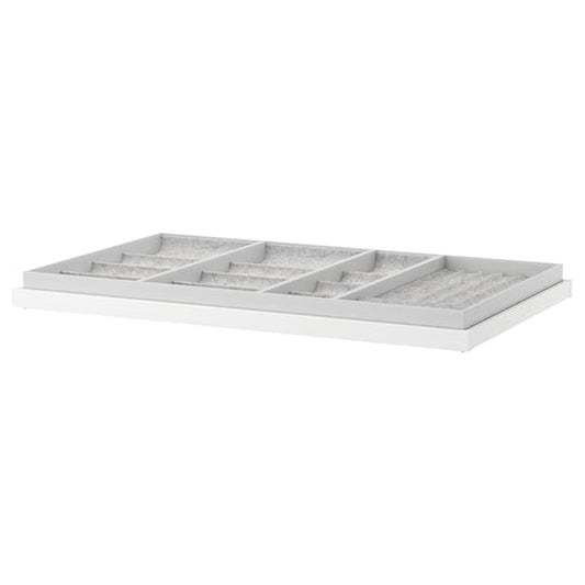 Ikea KOMPLEMENT - Pull-out tray with insert, white, 100x58 cm