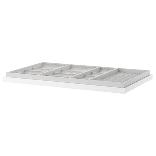 KOMPLEMENT - Pull-out tray with insert, white, 100x58 cm