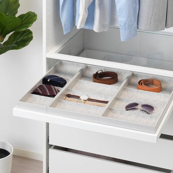 Ikea KOMPLEMENT - Pull-out tray with insert, white, 75x58 cm