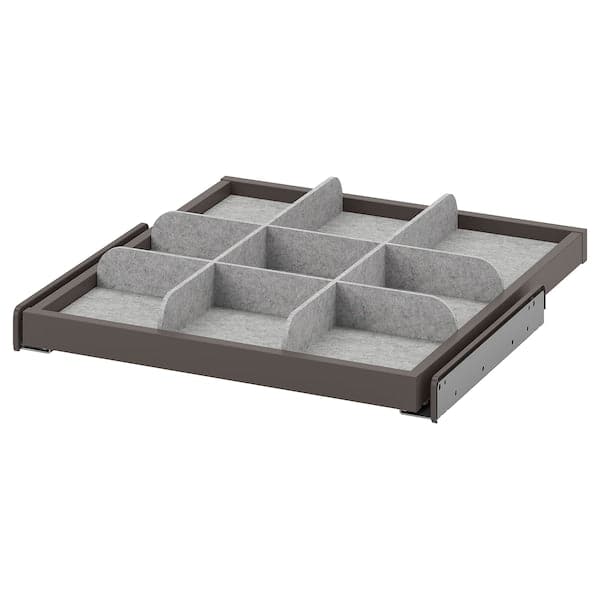 KOMPLEMENT - Pull-out tray with divider, dark grey/light grey, 50x58 cm - best price from Maltashopper.com 29437063