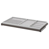 KOMPLEMENT pull-out tray with insert, dark grey/light grey, 100x58 cm