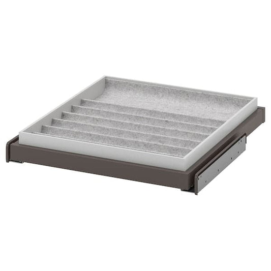 Ikea KOMPLEMENT - Pull-out tray with insert, dark grey/light grey, 50x58 cm