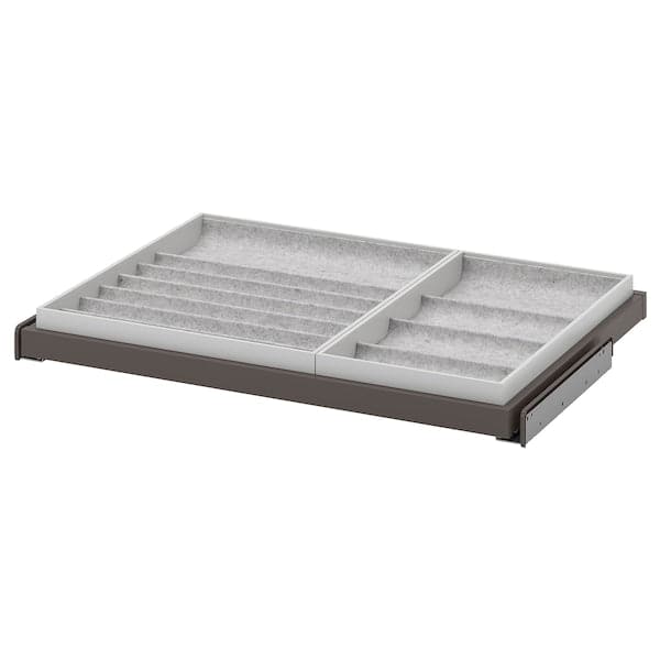 KOMPLEMENT - Pull-out tray with insert, dark grey/light grey, 75x58 cm - best price from Maltashopper.com 39437053