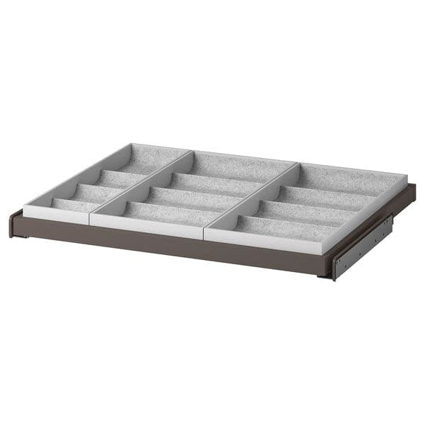 KOMPLEMENT - Pull-out tray with insert, dark grey/light grey, 75x58 cm - best price from Maltashopper.com 19555448