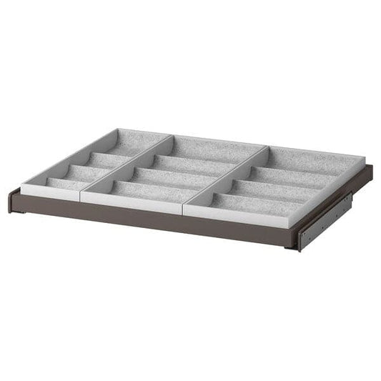Ikea KOMPLEMENT - Pull-out tray with insert, dark grey/light grey, 75x58 cm