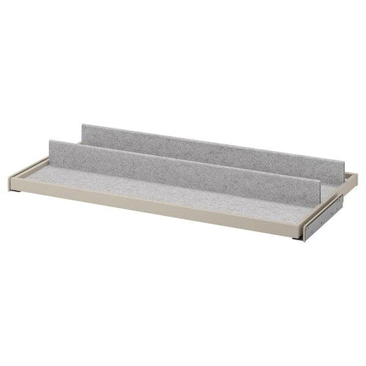 Ikea KOMPLEMENT - Pull-out tray with shoe insert, grey-beige/light grey, 100x58 cm