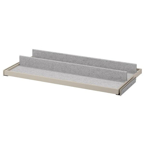 KOMPLEMENT - Pull-out tray with shoe insert, grey-beige/light grey, 100x58 cm