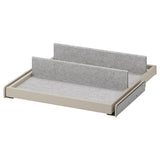 KOMPLEMENT pull-out tray with shoe insert, grey-beige/light grey, 50x58 cm
