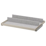 KOMPLEMENT pull-out tray with shoe insert, grey-beige/light grey, 75x58 cm
