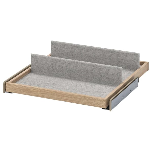 KOMPLEMENT - Pull-out tray with shoe insert, white stained oak effect/light grey, 50x58 cm - best price from Maltashopper.com 19332090