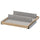 KOMPLEMENT - KOMPLEMENT Pull-out tray with shoe insert, white stained oak effect/light grey, 50x58 cm