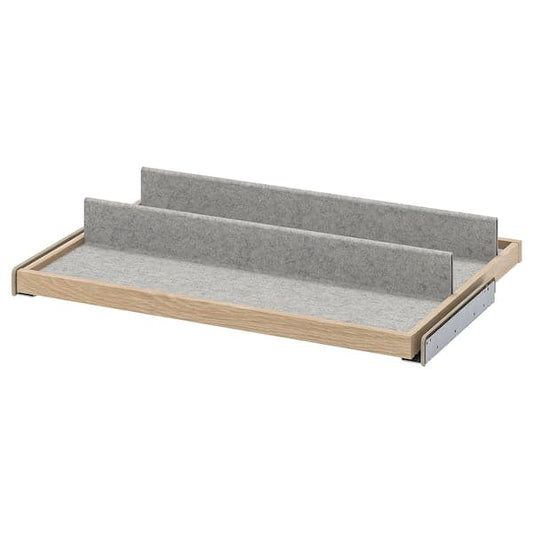 Ikea KOMPLEMENT - Pull-out tray with shoe insert, white stained oak effect/light grey, 75x58 cm