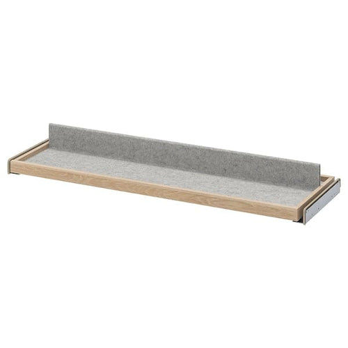 KOMPLEMENT - Pull-out tray with shoe insert, white stained oak effect/light grey, 100x35 cm