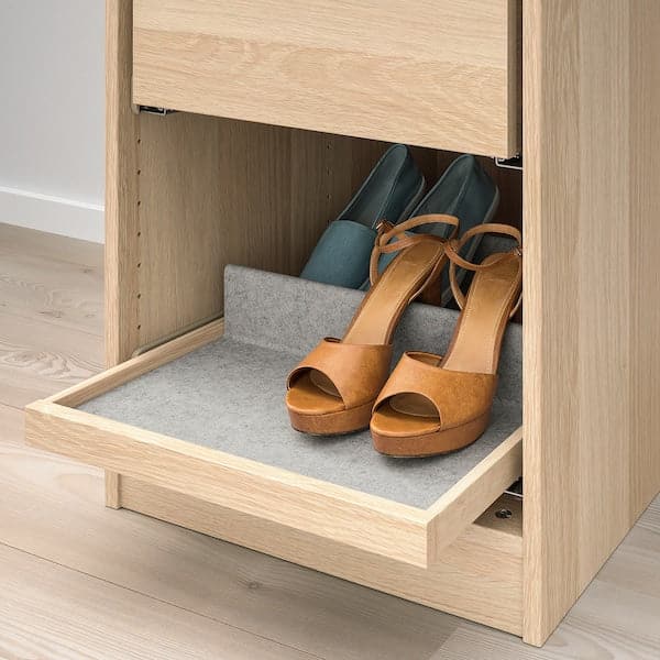 KOMPLEMENT - Pull-out tray with shoe insert, white stained oak effect/light grey, 50x58 cm - best price from Maltashopper.com 19332090