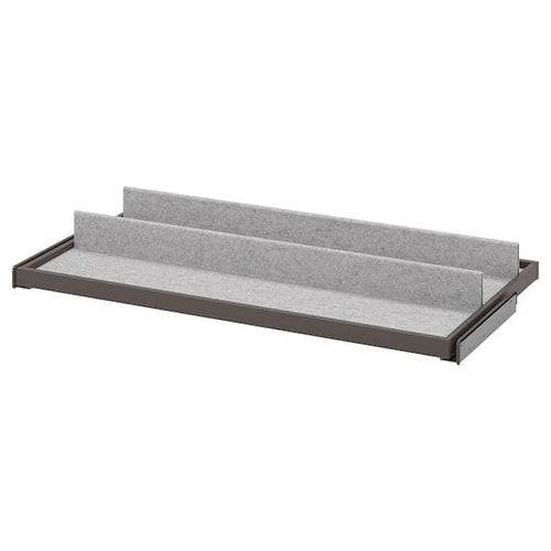 KOMPLEMENT - Pull-out tray with shoe insert, dark grey/light grey, 100x58 cm