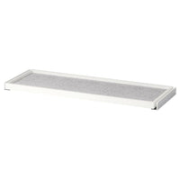 KOMPLEMENT pull-out tray with drawer mat, white/light grey, 100x35 cm