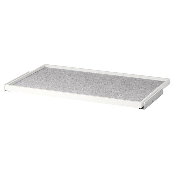 Ikea KOMPLEMENT - Pull-out tray with drawer mat, white/light grey, 100x58 cm
