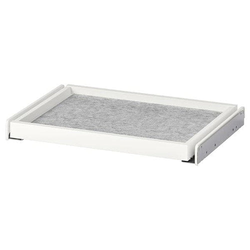 KOMPLEMENT - Pull-out tray with drawer mat, white/light grey, 50x35 cm