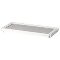 KOMPLEMENT pull-out tray with drawer mat, white/light grey, 75x35 cm
