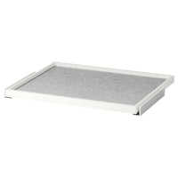 KOMPLEMENT pull-out tray with drawer mat, white/light grey, 75x58 cm