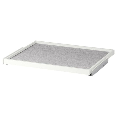 KOMPLEMENT - Pull-out tray with drawer mat, white/light grey, 75x58 cm