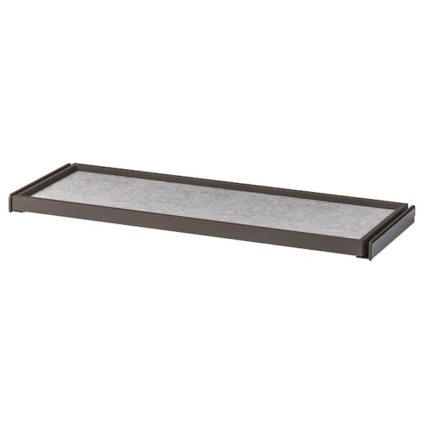 KOMPLEMENT - Pull-out tray with drawer mat, dark grey/light grey, 100x35 cm - best price from Maltashopper.com 39554947