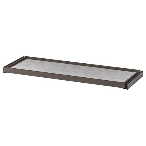 KOMPLEMENT - Pull-out tray with drawer mat, dark grey/light grey, 100x35 cm