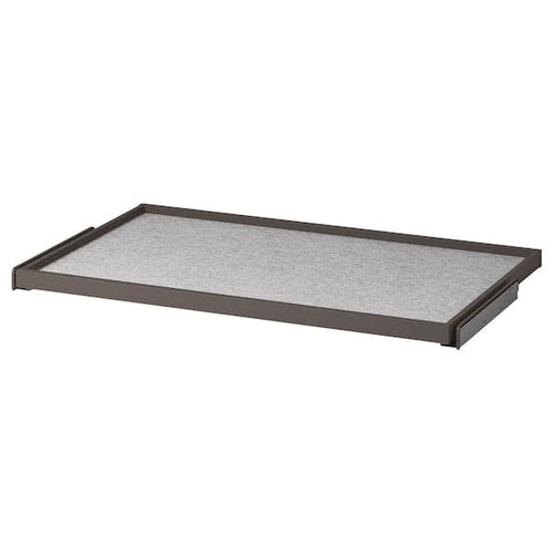KOMPLEMENT - Pull-out tray with drawer mat, dark grey/light grey, 100x58 cm