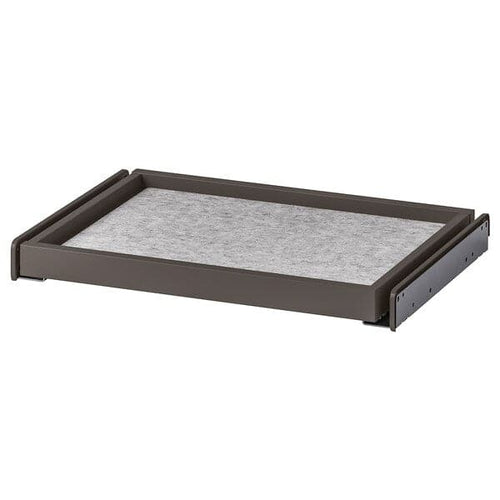 KOMPLEMENT - Pull-out tray with drawer mat, dark grey/light grey, 50x35 cm