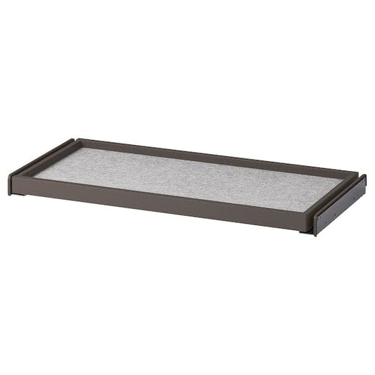 Ikea KOMPLEMENT - Pull-out tray with drawer mat, dark grey/light grey, 75x35 cm