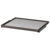 KOMPLEMENT pull-out tray with drawer mat, dark grey/light grey, 75x58 cm