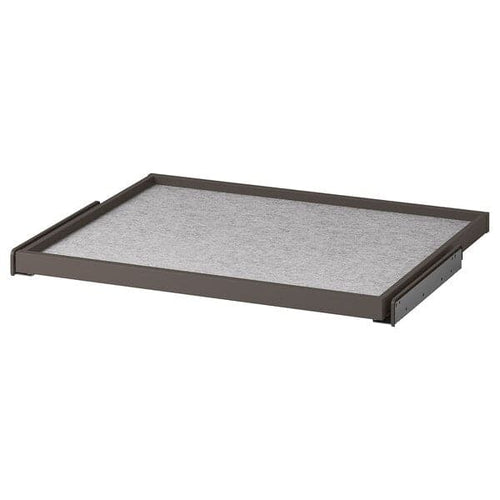 KOMPLEMENT - Pull-out tray with drawer mat, dark grey/light grey, 75x58 cm