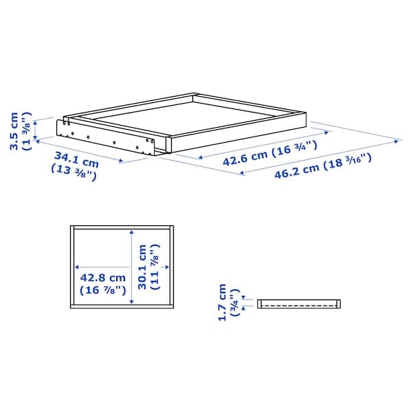 Ikea KOMPLEMENT - Pull-out tray, dark grey, 50x35 cm