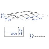 KOMPLEMENT - Pull-out tray, dark grey, 75x35 cm - best price from Maltashopper.com 50509492